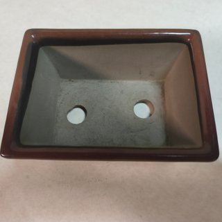 Maceta Bonsái Rectangular Cerámica Marrón