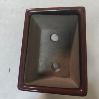Maceta Bonsái Rectangular Cerámica Marrón