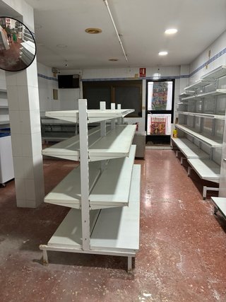 Estanterías comerciales aluminio blanco