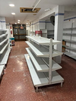 Estanterías comerciales aluminio blanco