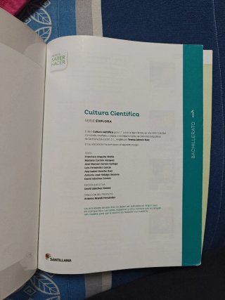Cultura científica, 1 Bachillerato serie Descubre