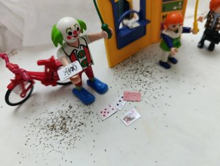 Playmobil Circo Cassa Bicicleta y Figuras