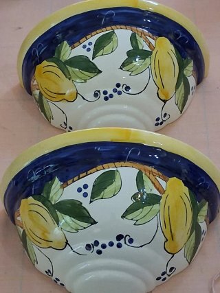 2 Bellissimi Vasi da Parete in Ceramica