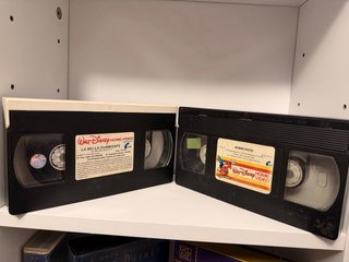 2 VHS Disney: La Bella Durmiente y Robin Hood