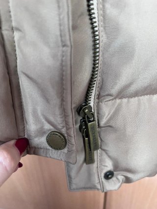 Chaqueton Burberry Mujer Beige con Cuello Peluche