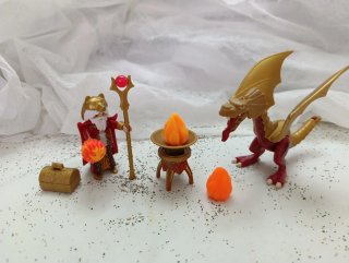 Playmobil Dragón y Mago con Tesoro