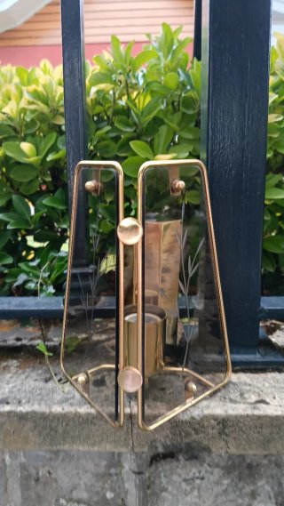 Aplique dorado vintage cristal metal