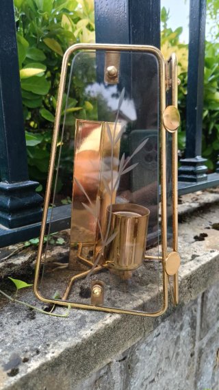 Aplique dorado vintage cristal metal