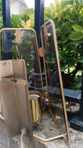 Aplique dorado vintage cristal metal