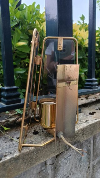 Aplique dorado vintage cristal metal