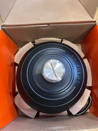 Le Creuset Cocotte / Forno Pão Ferro Fundido Preto