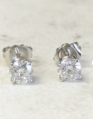 Pendientes de diamantes naturales y oro 18k