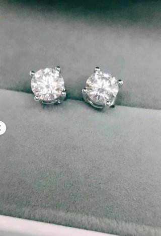 Pendientes de diamantes naturales y oro 18k