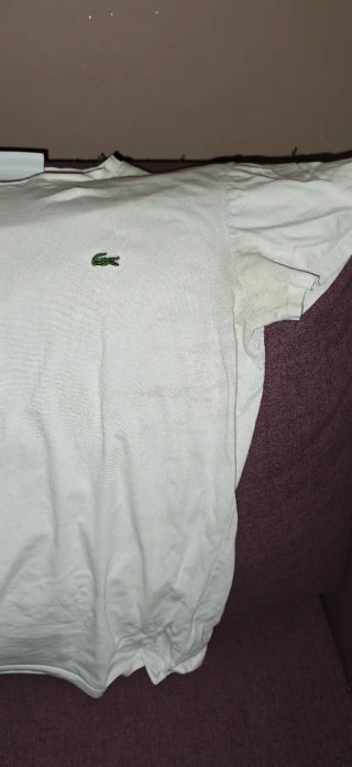T-shirt Lacoste Vintage Bianca con Aloni