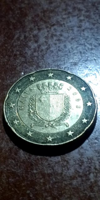 Moneda 20 céntimos Malta 2008
