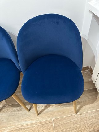 4 Sillas Comedor Sklum Terciopelo Azul
