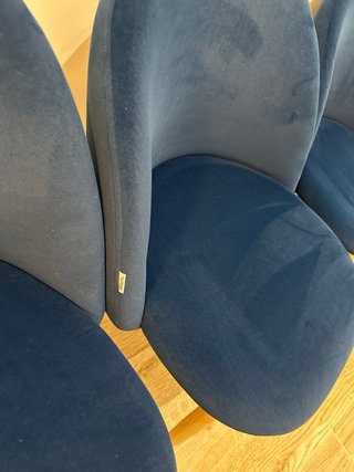 4 Sillas Comedor Sklum Terciopelo Azul