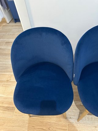 4 Sillas Comedor Sklum Terciopelo Azul