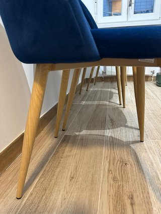 4 Sillas Comedor Sklum Terciopelo Azul