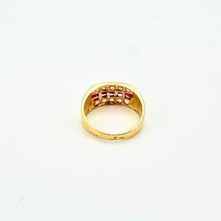 Anillo de oro 18k Rubie Diamante, 4.84 g, T-14.