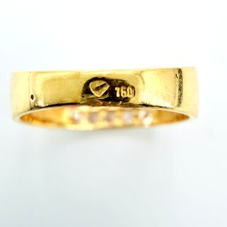 Anillo de oro 18k Rubie Diamante, 4.84 g, T-14.