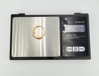 Anillo de oro 18k Rubie Diamante, 4.84 g, T-14.