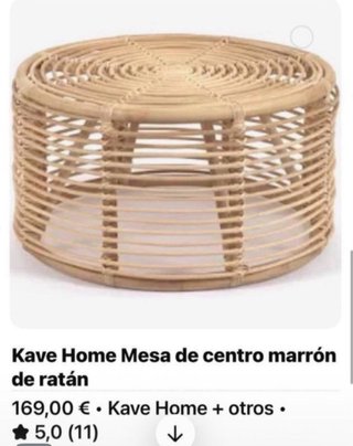 Mesa Centro Kave Home Ratán