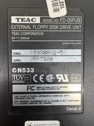 Disquetera Externa USB TEAC 3.5