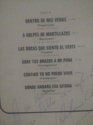 Vinilo Antonio Chacon - Dentro de mis venas