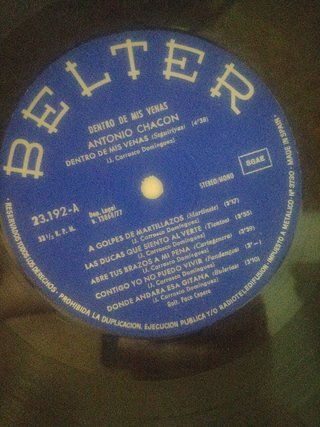 Vinilo Antonio Chacon - Dentro de mis venas