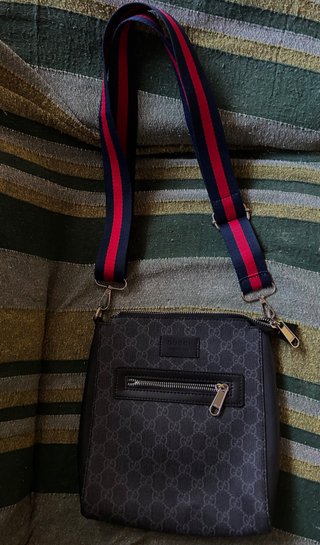 Bandolera Gucci Negra Multicolor