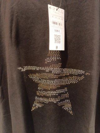 CAMISETA NEGRA TALLA M. SFERA.