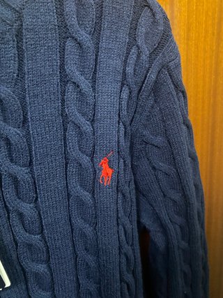 Jersey Polo Ralph Lauren trenzado azul Talla S
