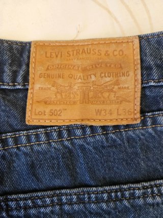 Levi's 502 W34 L36 Pantalón vaquero original