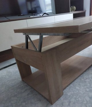 Mesa de centro madera y cristal