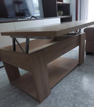 Mesa de centro madera y cristal