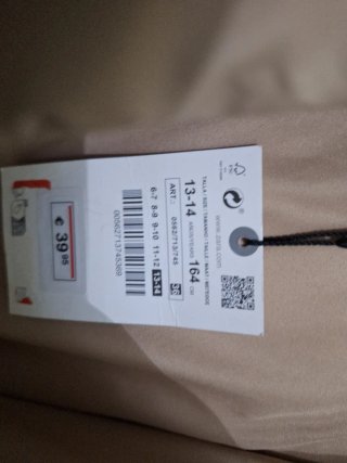 Chaqueta acolchada Zara Beige Talla  13/14=xxs
