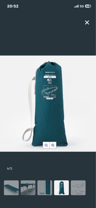 Somier Camping Decathlon Tela y Metal