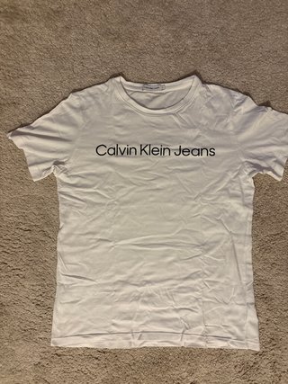 Camiseta Calvin Klein Jeans Blanca talla 16 niño