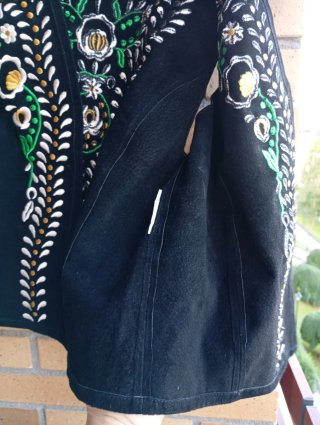 Chaleco Zara Ante Bordado Talla M
