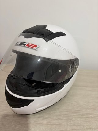 Casco Moto LS2 Blanco Talla XS