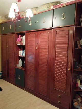 Mueble modular camas abatible, dos camas de 90cm.
