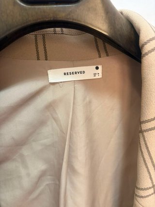 Blazer a quadri beige Reserved taglia XS