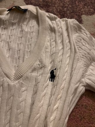 Jersey Polo Ralph Lauren Blanco Cable Knit