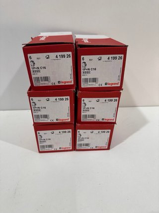 36x Interruptor Magnetotérmico Legrand RX3 1P+N C1