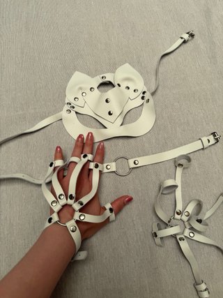 Lote: Máscara Gato + Brazalete + Collar LGBT