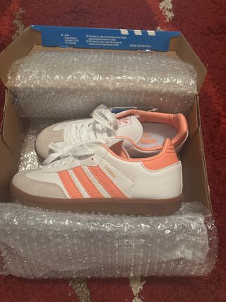 Adidas Samba Blancas y Naranja Talla 39 1/3