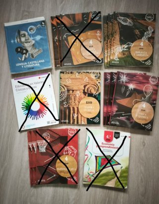 Lote de libros de texto 4 ESO IES BREAMO