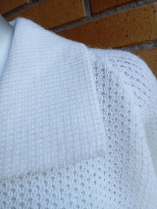 Cardigan Punto Vintage Blanco Talla M y L
