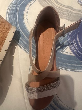 Sandalias Hispanitas Talla 37 Doradas/Plateadas